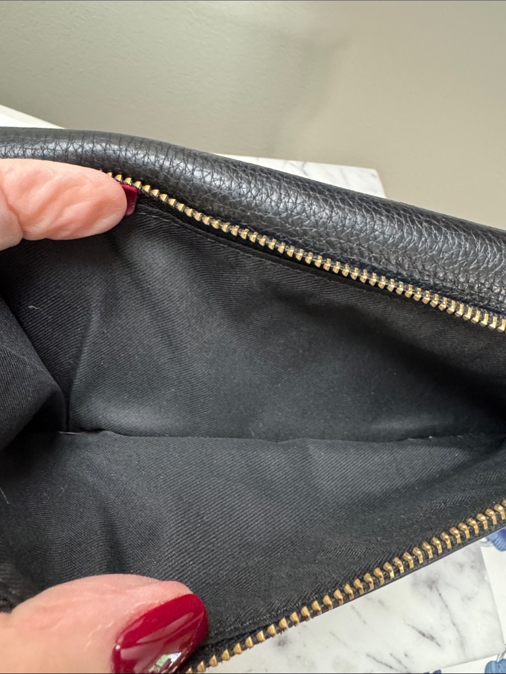 Coach Black Pebbled Leather Fold-Over Wallet - Picture 7 of 8